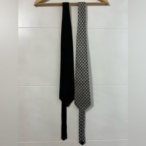 One tie is Moores and the other one Geoffrey Bean